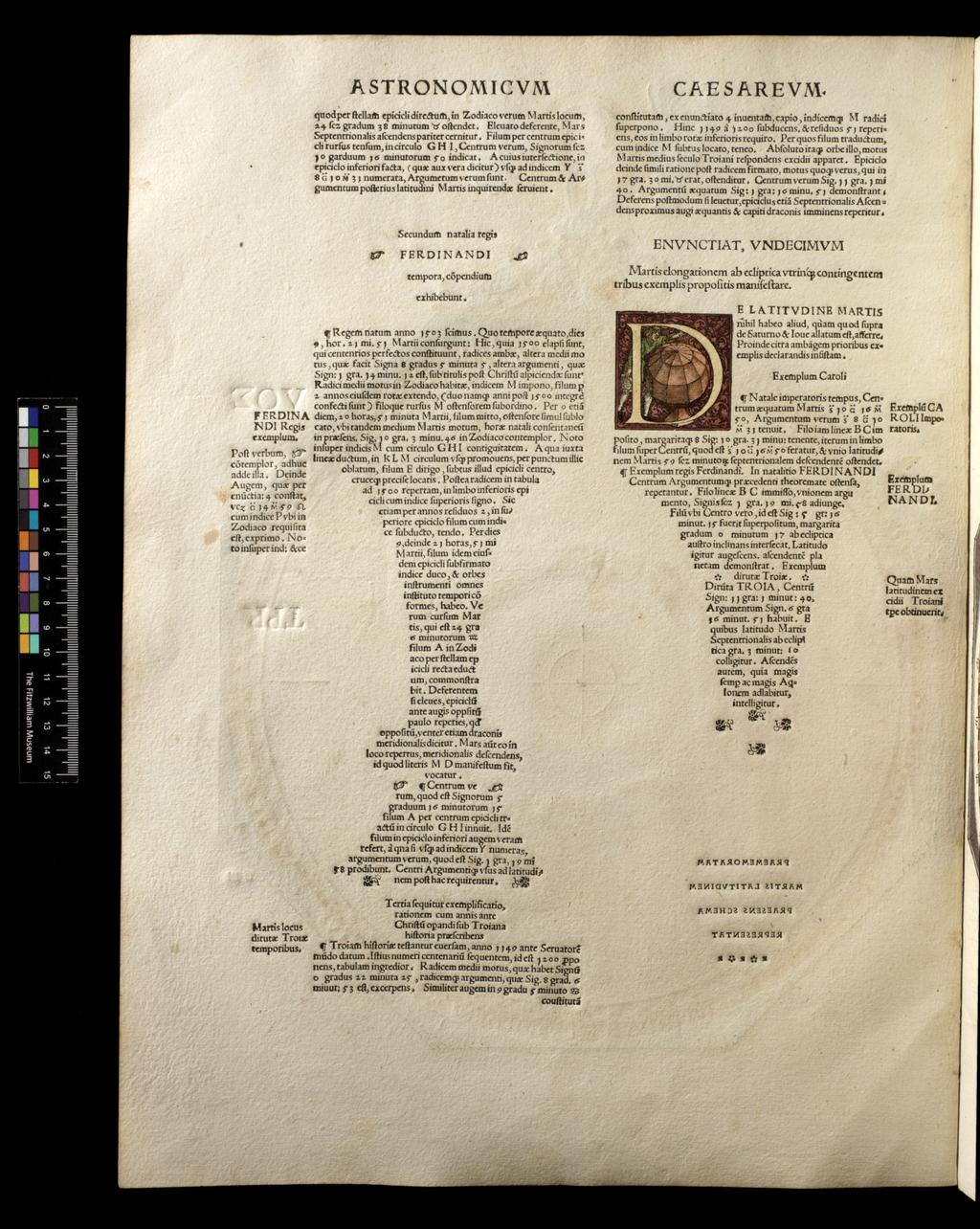 An image of Apianus, Astronomicon Caesarium