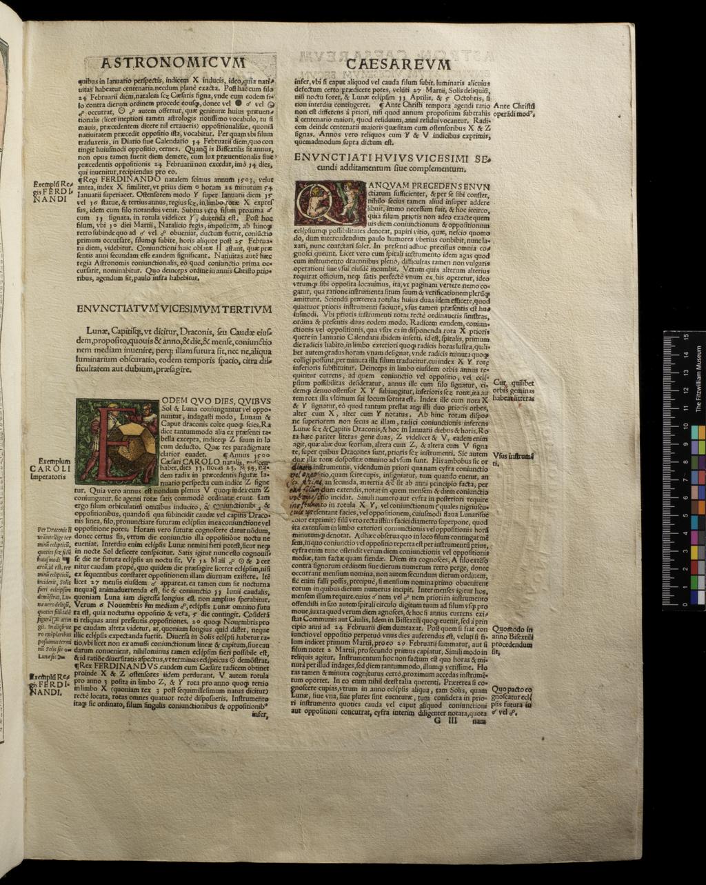 An image of Apianus, Astronomicon Caesarium