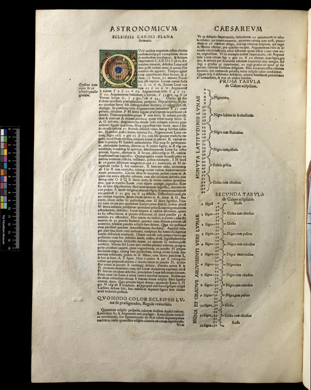 An image of Apianus, Astronomicon Caesarium