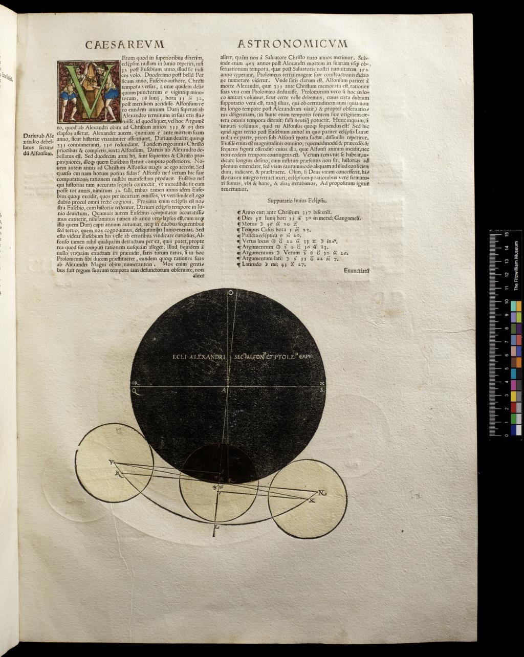 An image of Apianus, Astronomicon Caesarium