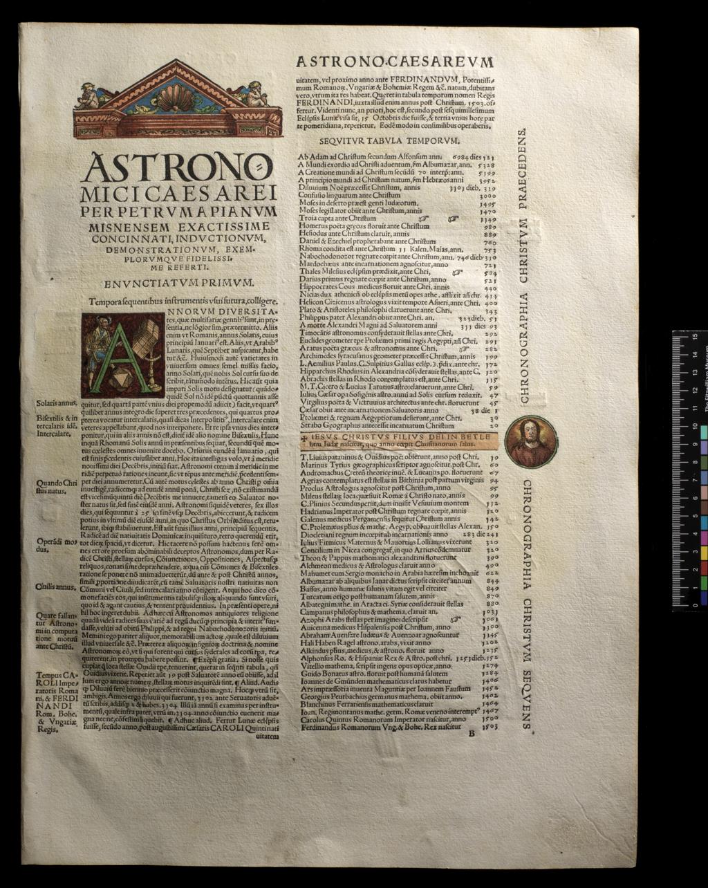 An image of Apianus, Astronomicon Caesarium