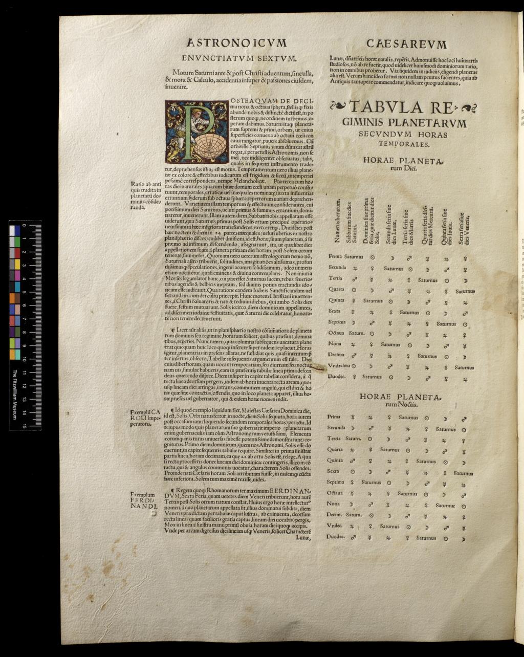 An image of Apianus, Astronomicon Caesarium