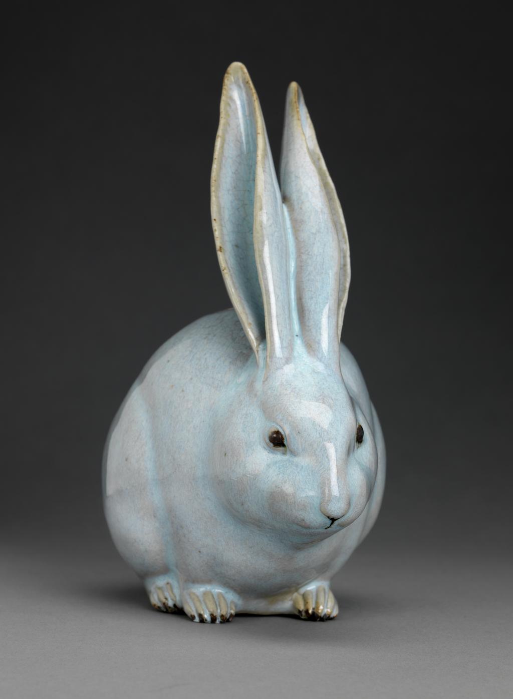 An image of Animal Figure. Hare. Unknown, factory, Japan. Hard-paste porcelain, moulded, possibly 18th century.