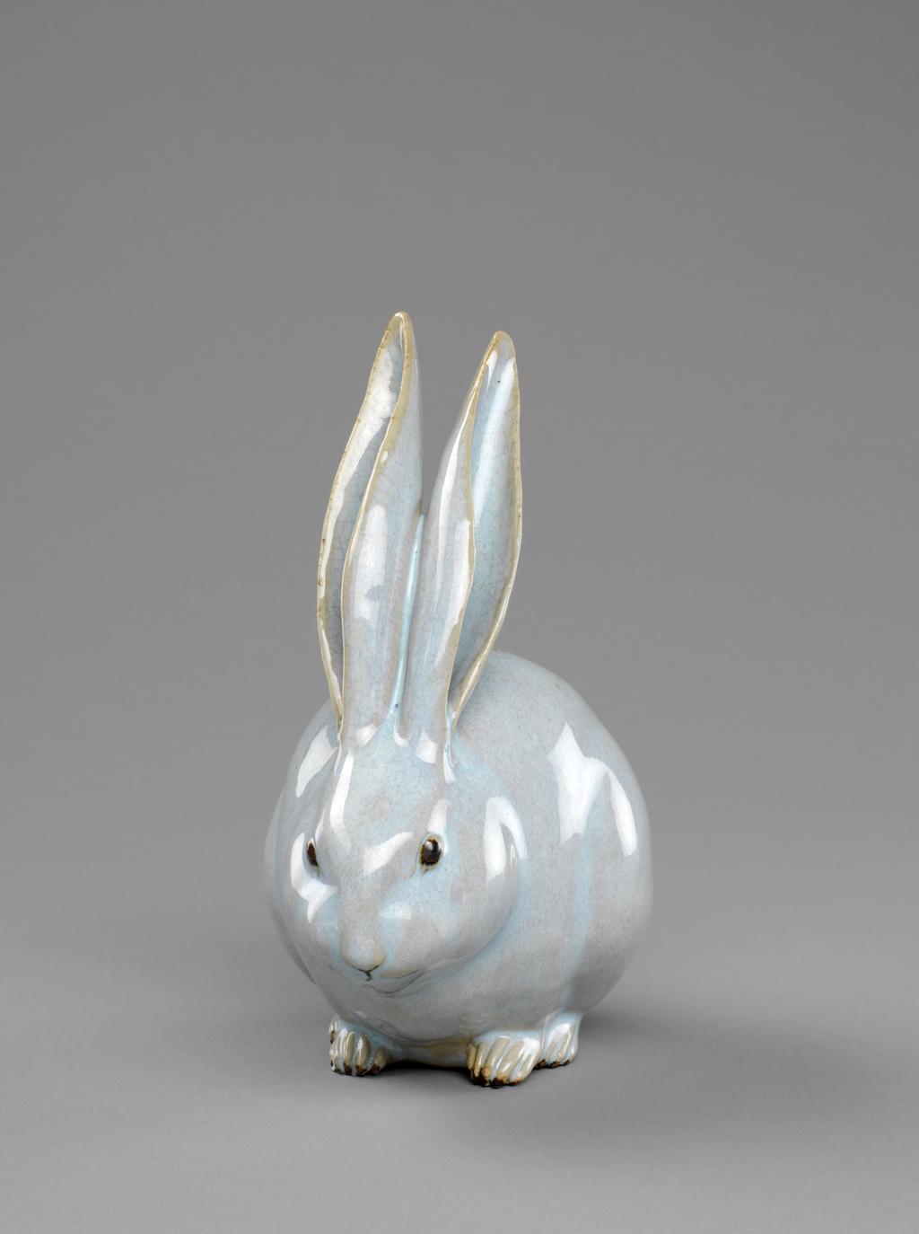 An image of Animal Figure. Hare. Unknown, factory, Japan. Hard-paste porcelain, moulded, possibly 18th century.