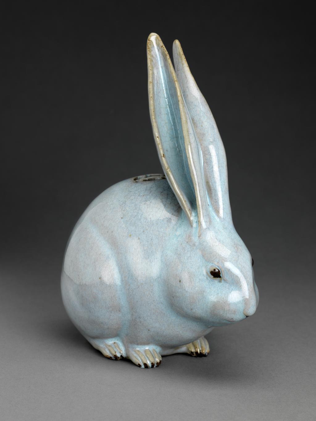 An image of Animal Figure. Hare. Unknown, factory, Japan. Hard-paste porcelain, moulded, possibly 18th century.