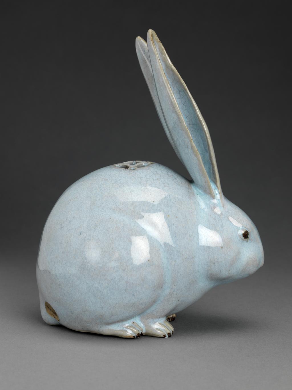 An image of Animal Figure. Hare. Unknown, factory, Japan. Hard-paste porcelain, moulded, possibly 18th century.