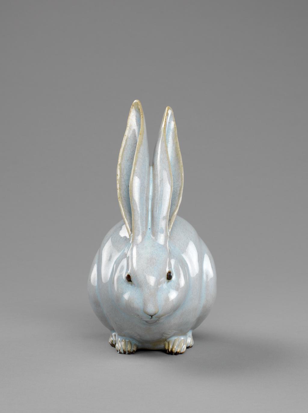 An image of Animal Figure. Hare. Unknown, factory, Japan. Hard-paste porcelain, moulded, possibly 18th century.