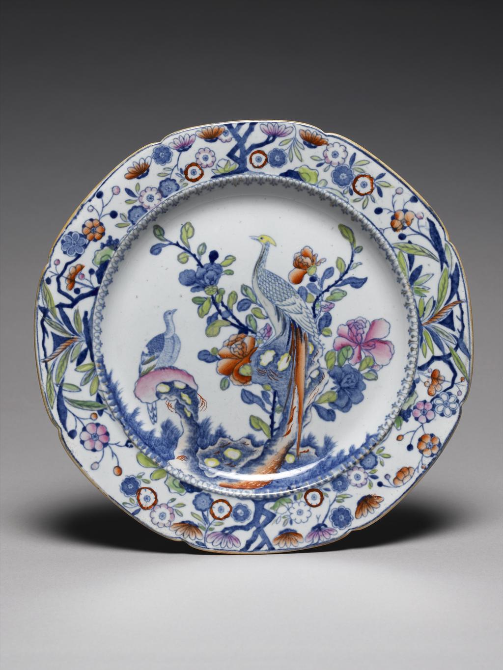 An image of Maker/s: G.M. & C.J. Mason
Name: plate
Category: stoneware 
Production Place: Fenton (place), Staffordshire (county), England (country) 

 
 