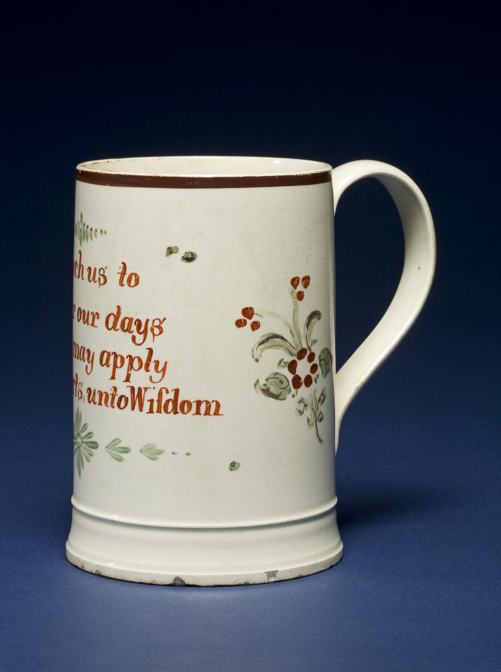 An image of Rainforth & Co. Mug. Yorkshire, England. Lead-glazed earthenware.
