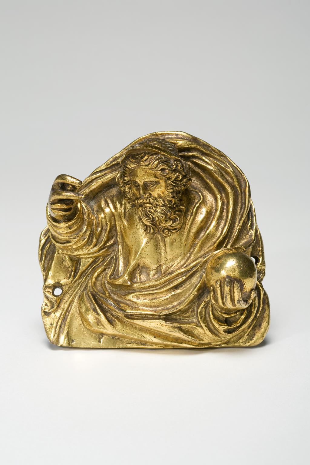 An image of 'God the Father in Benediction'Bronze, cast in high relief, and gilt.Venice, ItalyC.1500-1600