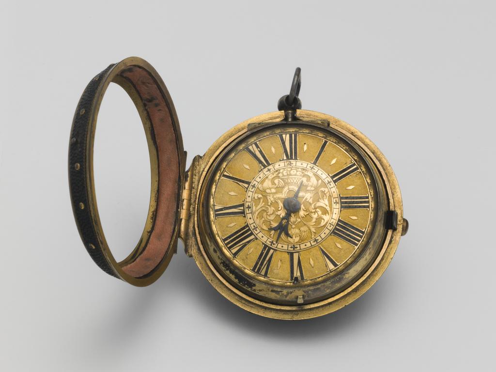 An image of Small, early single-handed watch with fake Tompion signature. London, c. 1690.