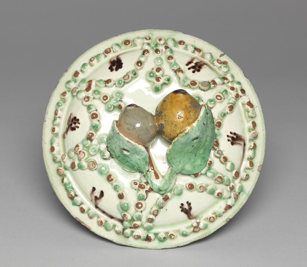 An image of Porringer. Production place: Switzerland. Lead-glazed earthenware.