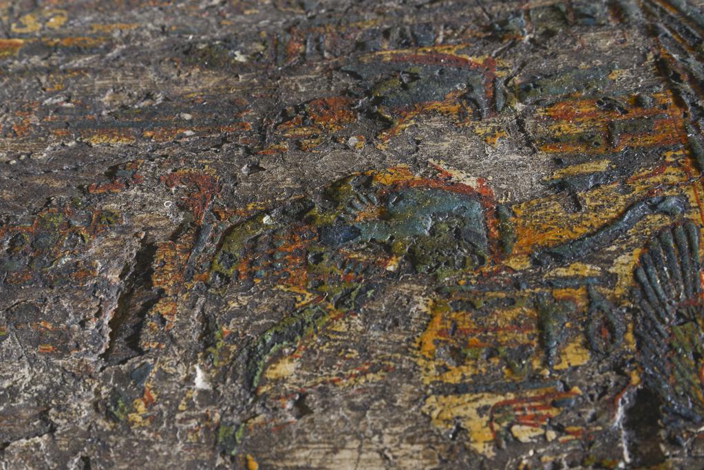 An image of Funerary equipment/ coffin. Coffins (2) and lid, of 'Chief of scribes of the temple of Amun Re, Nespawershefi'. Wood, depth, 49 cm, width 60 cm, length 206 cm, length 190 cm, length, lid, 179 cm. Production Place: Egypt. Find Spot: Thebes. Third Intermediate period, 1000 B.C.