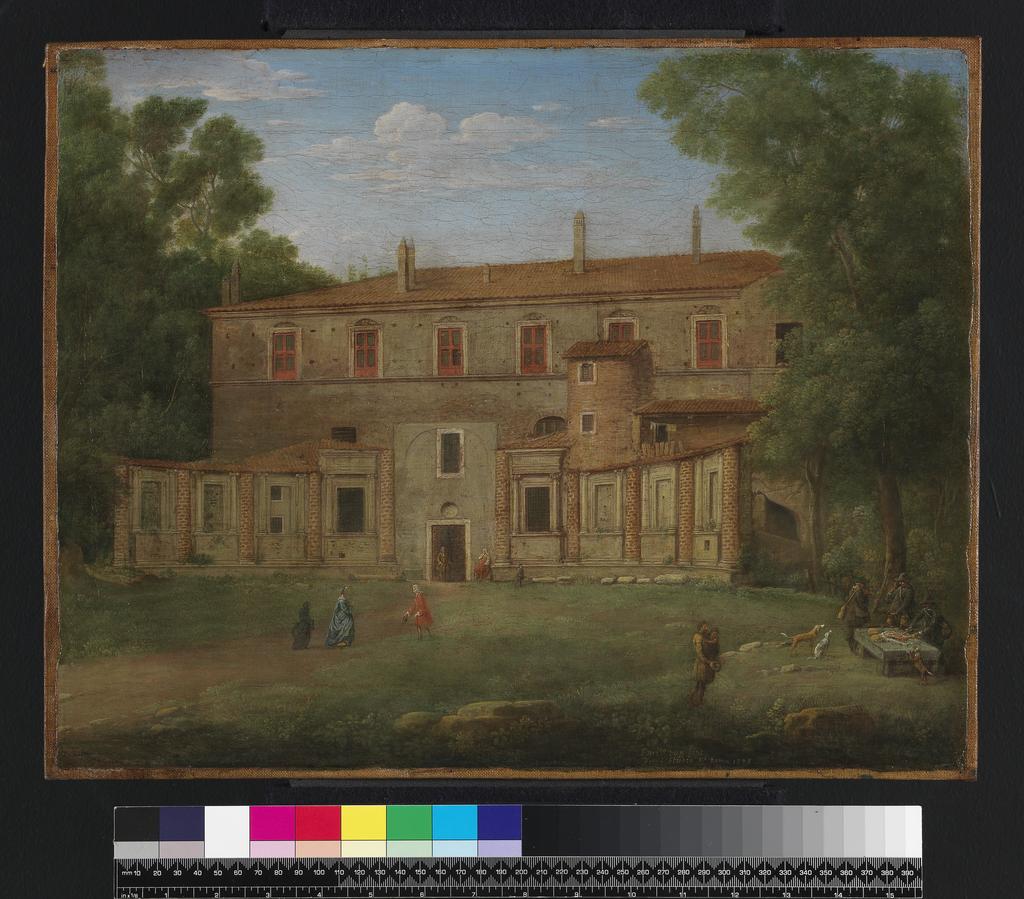 An image of The Villa Madama, Rome. Hendrik Frans van Lint (Flemish, 1684-1763).  Oil on canvas, height, canvas, 36.0 cm, width, canvas, 45.0 cm, 1748. 