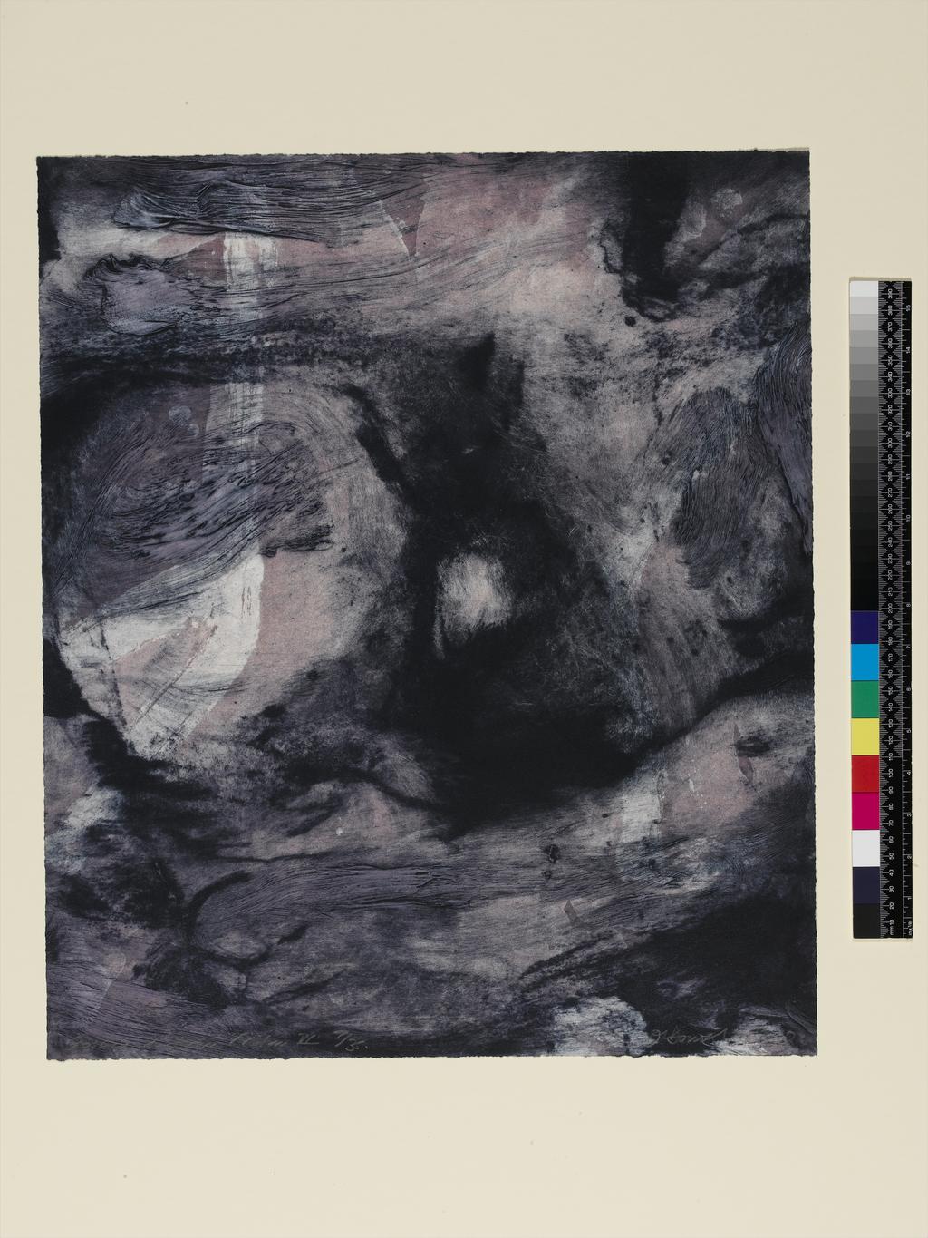 An image of Postcard from Milan. Set of seven carborundum colour prints, from an edition of 35. O'Donoghue, Hughie (British, b.1953). Carborundum, colour printing. 2003.