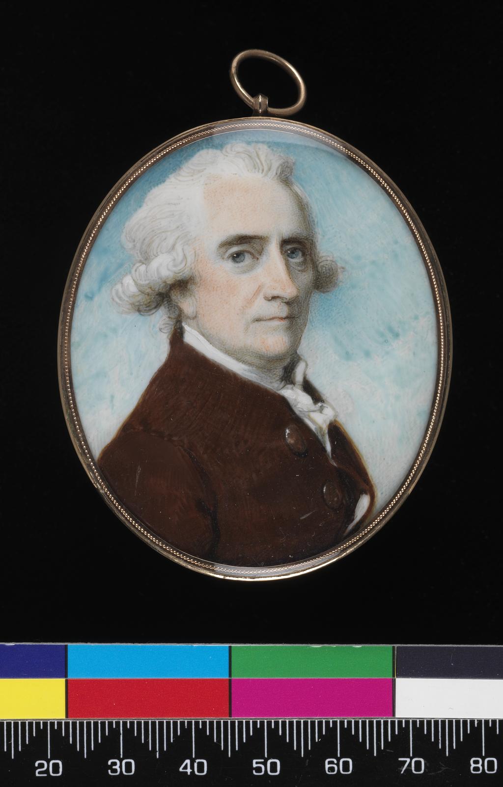 An image of Cosway, Richard. Self-portrait.Watercolour on ivory. 1795.