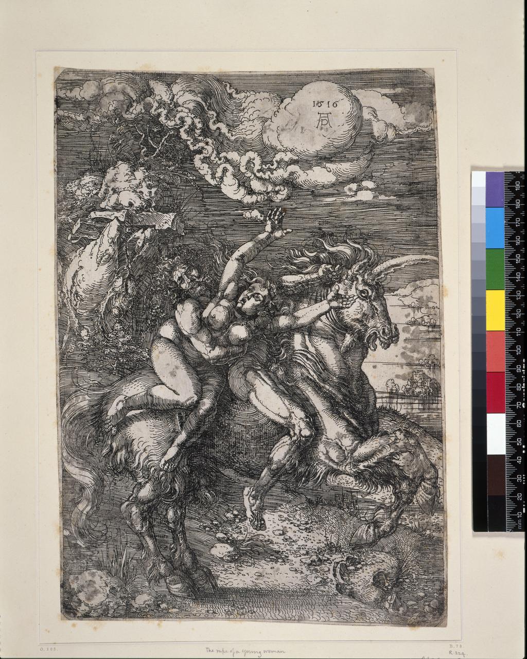 The Abduction of a young woman on a unicorn