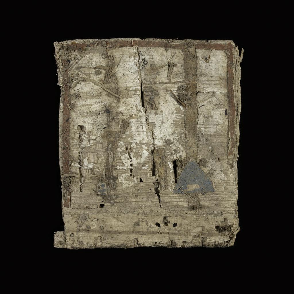An image of Equipment. Utensil. Rectangular tag. Production: Place: Egypt. Find Spot: West Dump, Saqqara, Egypt. Depth 0.002 m, height 0.082 m, length 0.073 m. Ptolemaic Period.