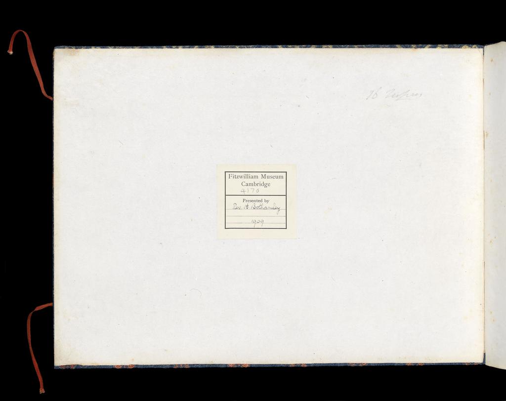 An image of Album. Chinese Boats. Youqua (Chinese, ac.1840-1870). Folios bound in soft-back covers, with silk brocade and ties. Height 250 mm, width 337 mm, 19th Century.