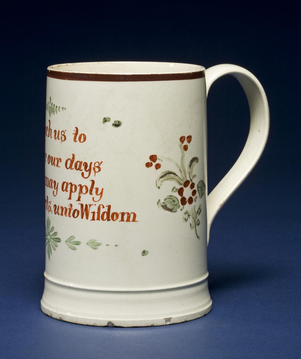 An image of Rainforth & Co. Mug. Yorkshire, England. Lead-glazed earthenware.
