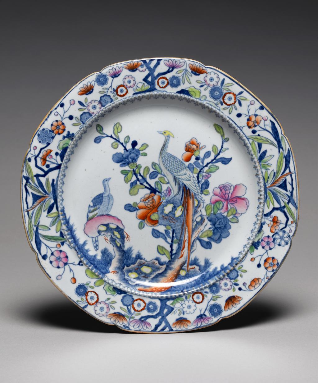 An image of Maker/s: G.M. & C.J. Mason
Name: plate
Category: stoneware 
Production Place: Fenton (place), Staffordshire (county), England (country) 

 
 