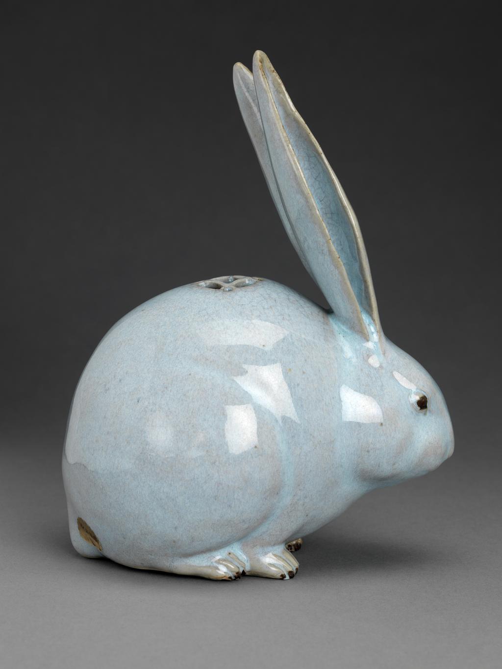 An image of Animal Figure. Hare. Unknown, factory, Japan. Hard-paste porcelain, moulded, possibly 18th century.