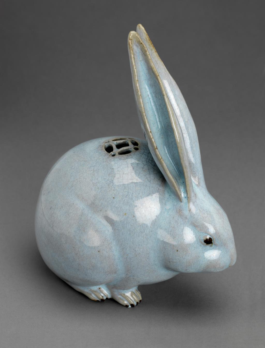 An image of Animal Figure. Hare. Unknown, factory, Japan. Hard-paste porcelain, moulded, possibly 18th century.