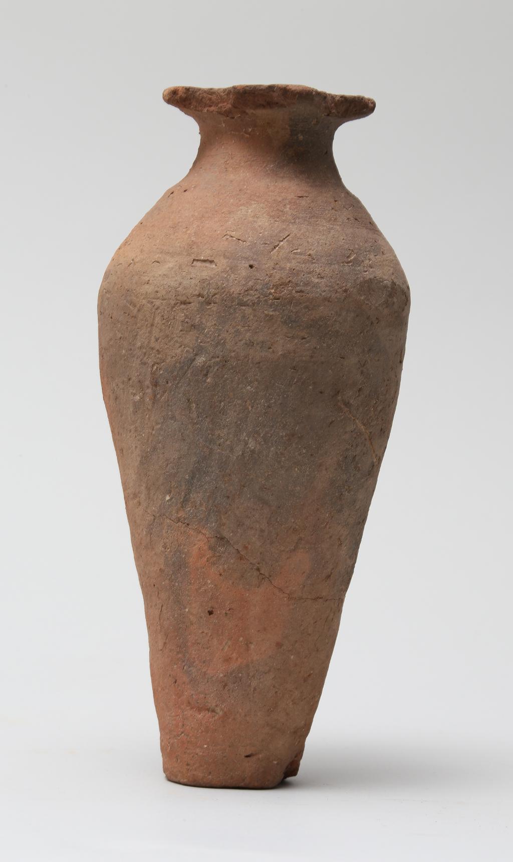 An image of Vessel. Jar, slender shouldered. Production Place/Find Spot: Egypt. Height 0.19 m.