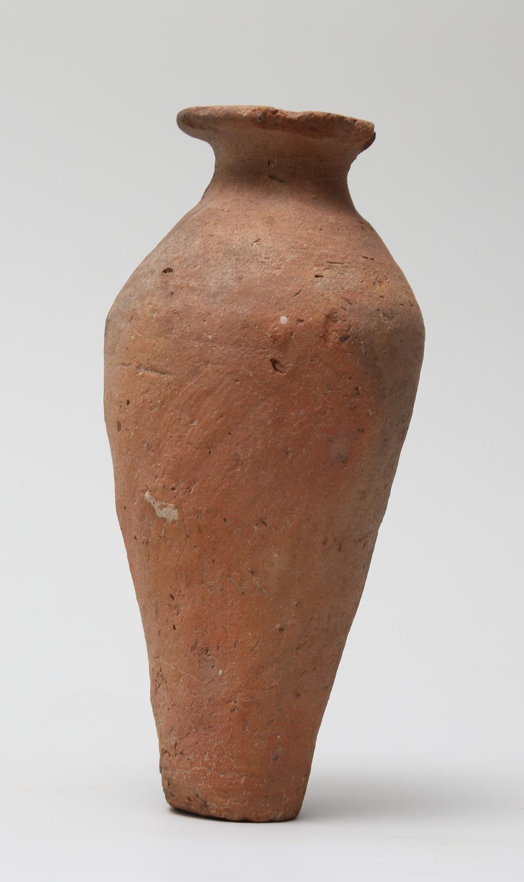 An image of Vessel. Jar, slender shouldered. Production Place/Find Spot: Egypt. Height 0.19 m.