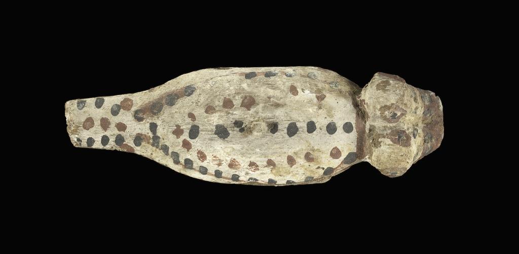 An image of Animal or bird (to be identified). Production Place: Egypt. Wood, coloured, length 0.125 m.