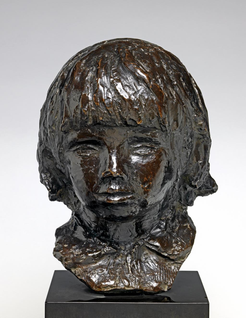 An image of Head of Coco. Renoir, Pierre Auguste. Bronze, cast, height (whole) 42.8 cm, height (head) 27.0 cm, 1908.