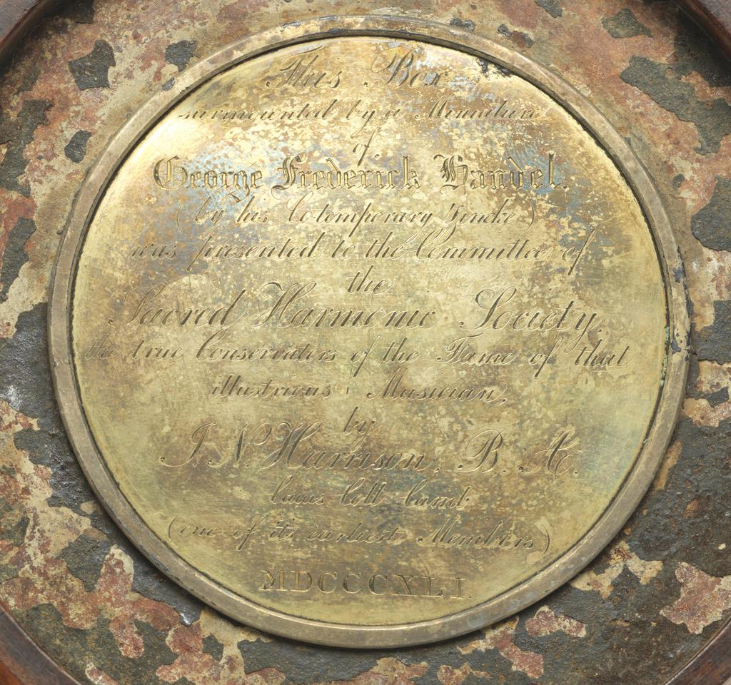 An image of George Frederick Handel 1685-1759. Craft, William Hopkins (British, op.1774-, d.1805). Enamel, height 22 mm, width 15 mm.