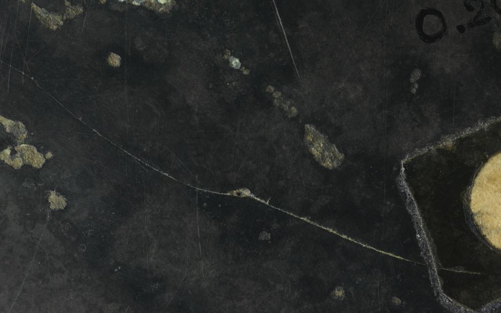 An image of Relief. Mirror made from bronze, inscribed with makers name (Teh'e). Around the central boss is a band of tail-less dragons, surmounted by a band of dragons, figures of men, and chariots. There is a band of inscription and a rim with dragons in light relief. Diameter 21.6 cm. Late Han Dynasty (206 BC-220 AD).