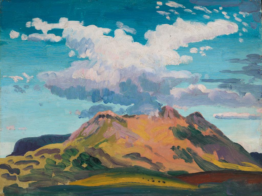 An image of Arenig Fawr, North Wales. Innes, James Dickson (British, 1887-1914). Oil on panel, height 30.5 cm, width 40.9 cm, circa 1911