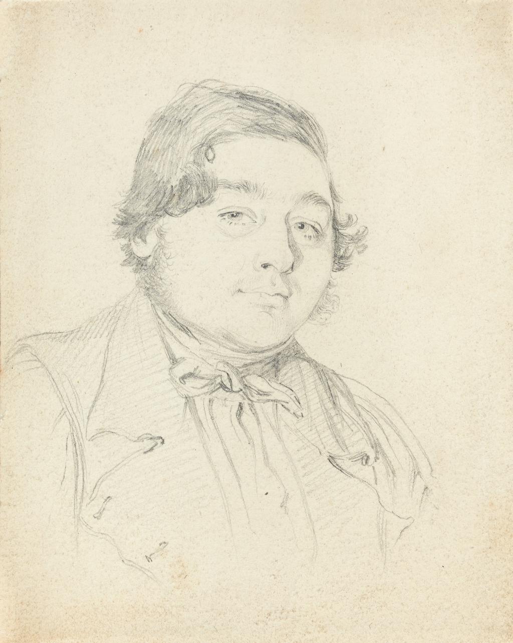 An image of William Wolfe Alais (British, active c.1829-1833). Sketch of Chartist Prisoner taken in court (unknown). Graphite on paper. Circa 1830s.