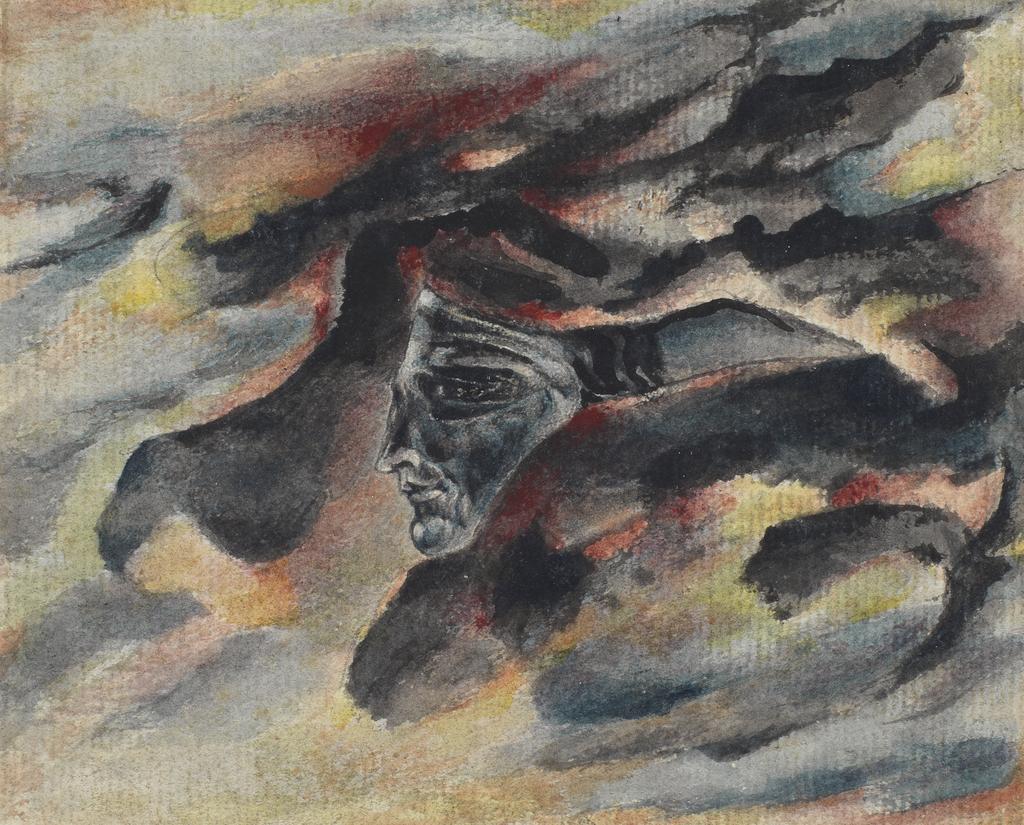 An image of Title/s Head 'taken from something she saw in the fire'Maker/s : Blake, Catherine (draughtsman) [ULAN info: British painter, 1762-1831]Category: drawingName : drawingSchool/Style : BritishTechnique Description : watercolour on paper Dimensions height: 97 mmwidth: 120 mm Material/s watercolour (medium) paper (support)  Accession Number  PD.158-1985 (Paintings, Drawings and Prints) (Reference Number: 8853; Input Date: 2000-06-29 / Last Edit: 2010-06-07)