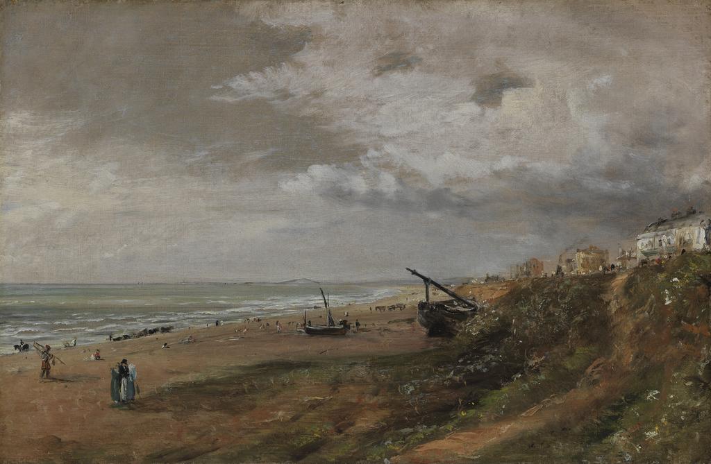 An image of Hove Beach. Constable, John (British, 1776-1837). Oil on canvas, height 33.0 cm, width 50.8 cm.