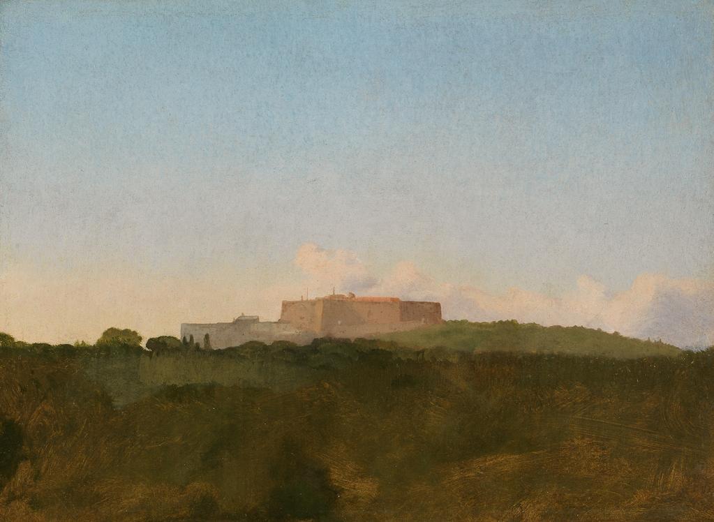 An image of View from the Fortress Sant' Elmo from Capodimonte, Naples.  Degas, Edgar (French, 1834-1917). Oil on paper, laid down on canvas, height 20cm, width 27cm, circa 1856-59.