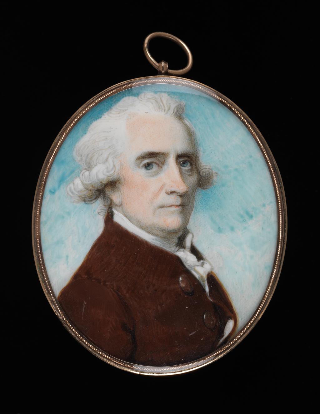 An image of Cosway, Richard. Self-portrait.Watercolour on ivory. 1795.