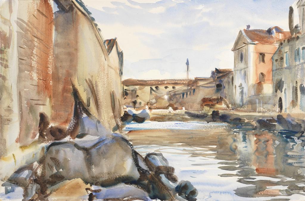 An image of Guidecca. Sargent, John Singer (American, 1856-1925). Watercolour over traces of graphite on paper, height 305 mm, width 457 mm.