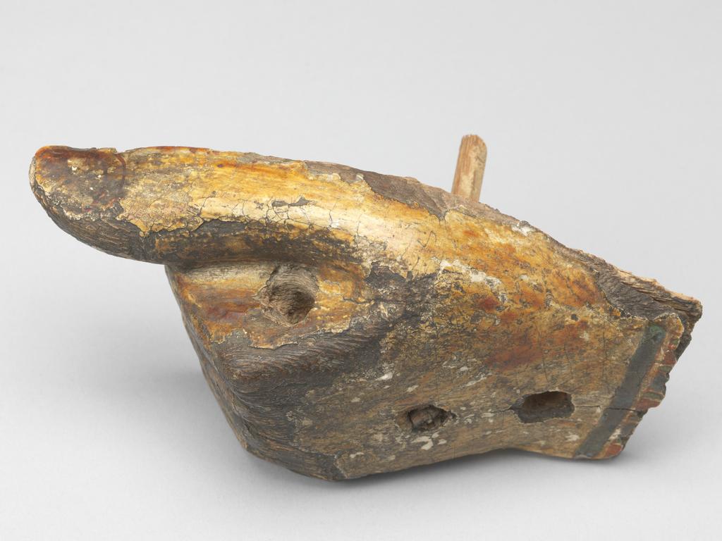 An image of Funerary equipment/ coffin. Coffins (2) and lid, of 'Chief of scribes of the temple of Amun Re, Nespawershefi'. Wood, depth, 49 cm, width 60 cm, length 206 cm, length 190 cm, length, lid, 179 cm. Production Place: Egypt. Find Spot: Thebes. Third Intermediate period, 1000 B.C.