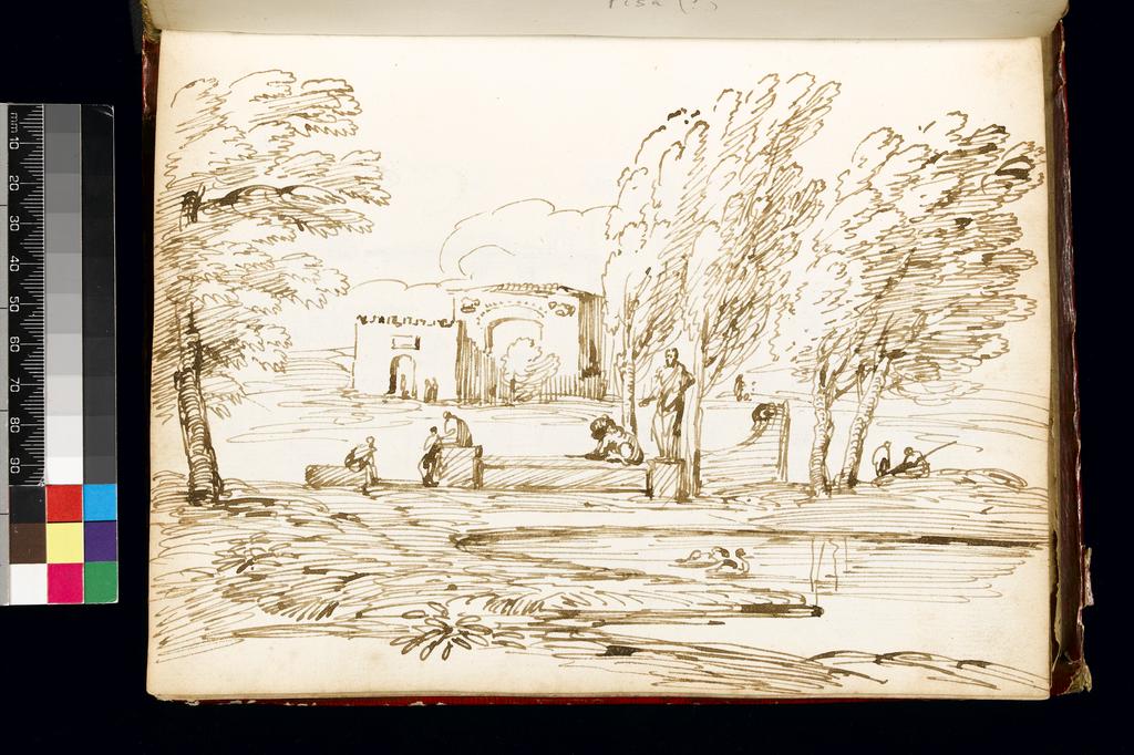 An image of Title/s: Ponte Romana, Florence 
Maker/s: Busiri, Giovanni Battista (draughtsman) [ULAN info: Italian artist, 18th cent.]
Technique Description: pen and brown ink on paper 
Dimensions: height: 222 mm, width: 166 mm