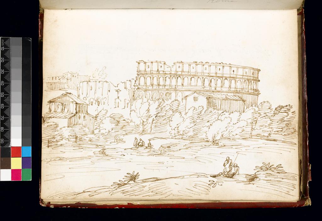 An image of Title/s: The Colosseum from the side of S. Giovanni Maker/s: Busiri, Giovanni Battista (draughtsman) [ULAN info: Italian artist, 18th cent.]Technique Description: pen and brown ink on paper Dimensions: height: 222 mm, width: 166 mm
