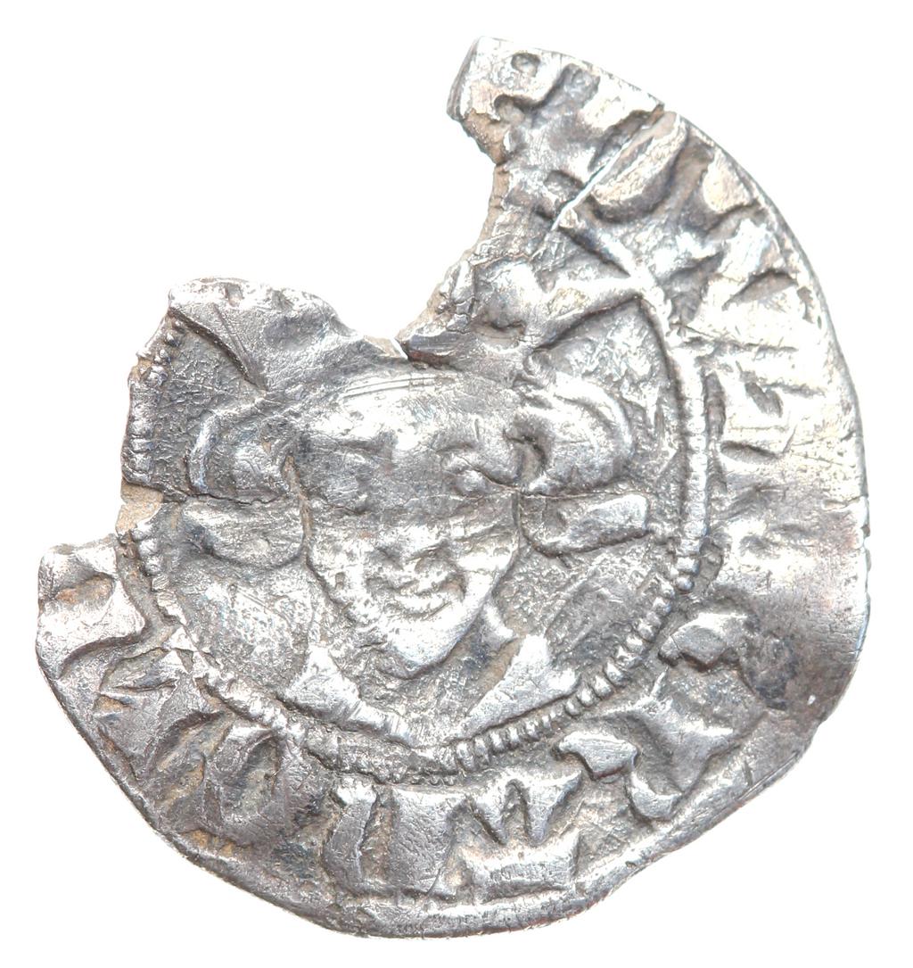 An image of Coinage. Penny, class 15d. Edward III (1227-77), ruler. Reading Mint. Silver, struck, 1.16g, 1338-1343. Found in the vicinity of Harlow, Essex, c.1999. Notes: This is one of the most important finds of an English medieval coin in decades. It is the only fine silver coin that can be attributed to the period 1335-43 when the English mints were producing debased halfpence and farthings. Technically the penny (of fine silver) remained an authorised issue, but it was uneconomic to strike it. In 1338 Edward III revived Reading Abbeys minting rights originally granted in the 12th century, and documentary evidence confirms that a pair of penny dies were delivered to the abbot in November 1338. This coin, whose existence was predicted in 1913, must have been struck from those dies. Presumably the abbot was so pleased with his new minting rights that he wished to strike coins carrying his own mark despite the financial consequences. 