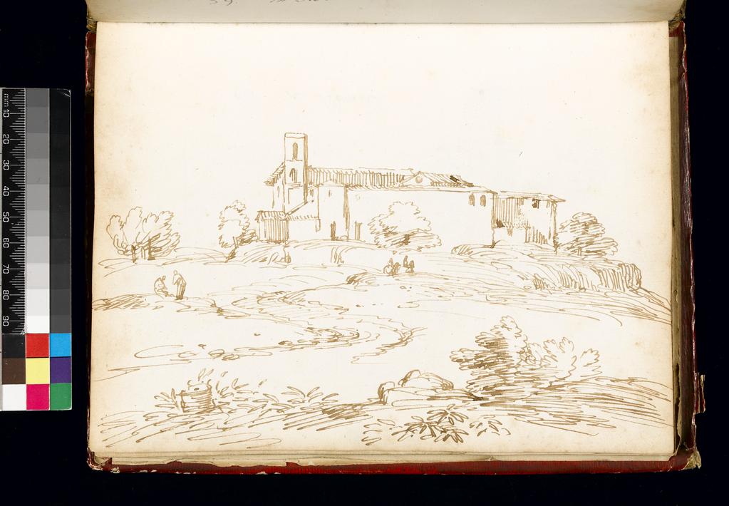 An image of Title/s: View in Siena Maker/s: Busiri, Giovanni Battista (draughtsman) [ULAN info: Italian artist, 18th cent.]Technique Description: pen and brown ink on paper Dimensions: height: 222 mm, width: 166 mm