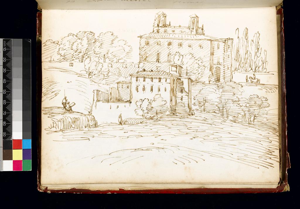 An image of Title/s: Villa Medici, Rome 
Maker/s: Busiri, Giovanni Battista (draughtsman) [ULAN info: Italian artist, 18th cent.]
Technique Description: pen and brown ink on paper 
Dimensions: height: 222 mm, width: 166 mm