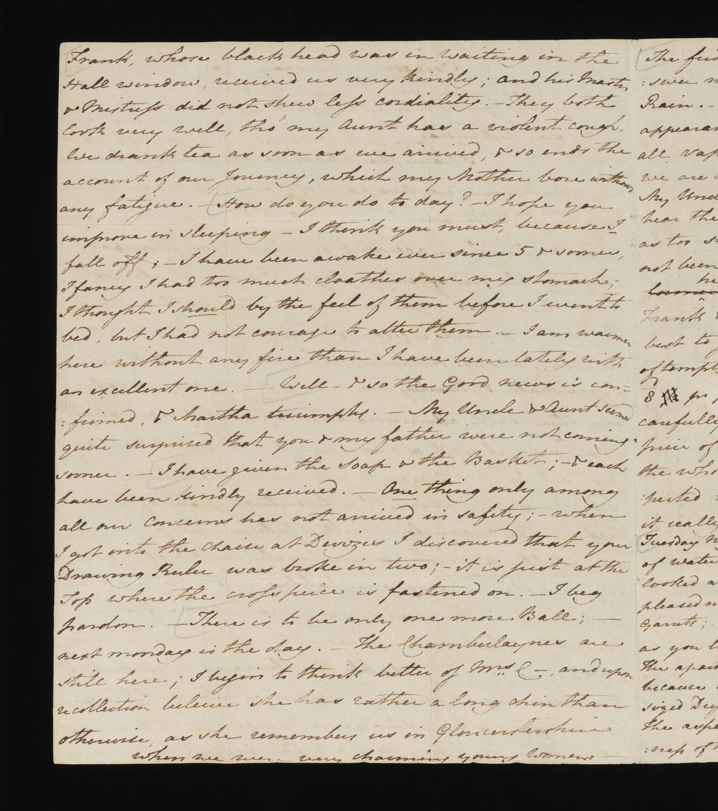 An image of Letter from Jane Austen to Cassandra Austen, 5th May 1801.