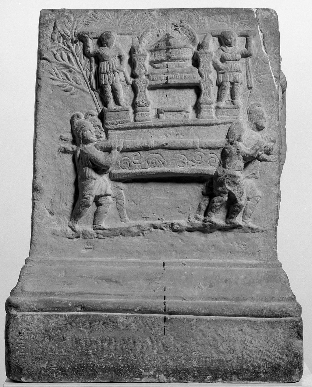 An image of Religious/ritual equipment. Altar or box. Cybele, box for containing ritual offerings. Luna marble, depth 36.6 cm, height, 43 cm, width, 42.5 cm, 101-300. Middle Roman.