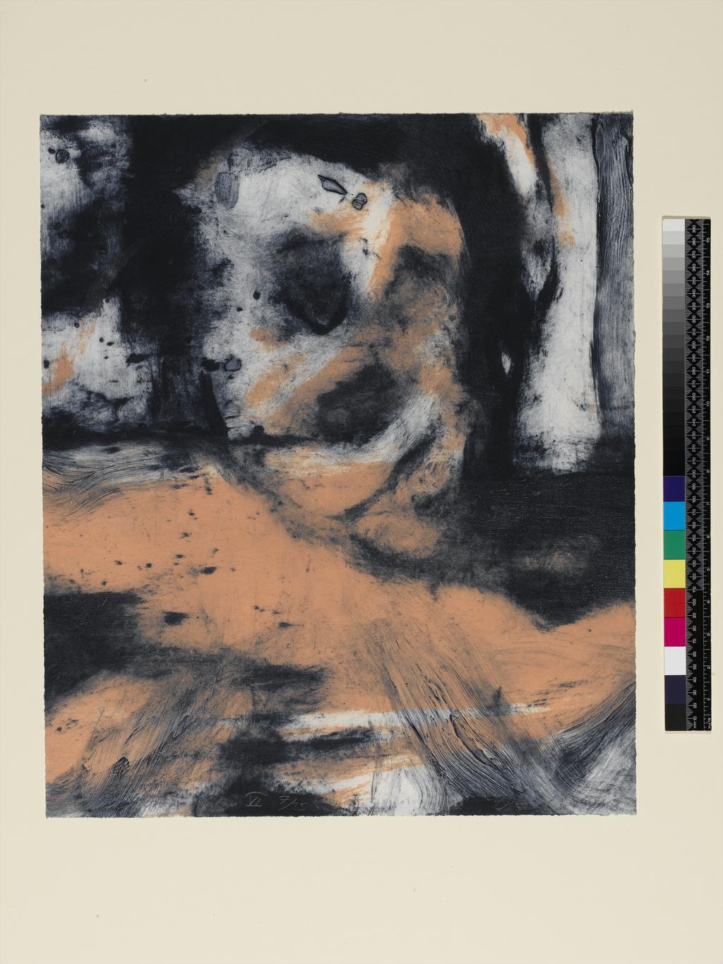 An image of Postcard from Milan. Set of seven carborundum colour prints, from an edition of 35. O'Donoghue, Hughie (British, b.1953). Carborundum, colour printing. 2003.