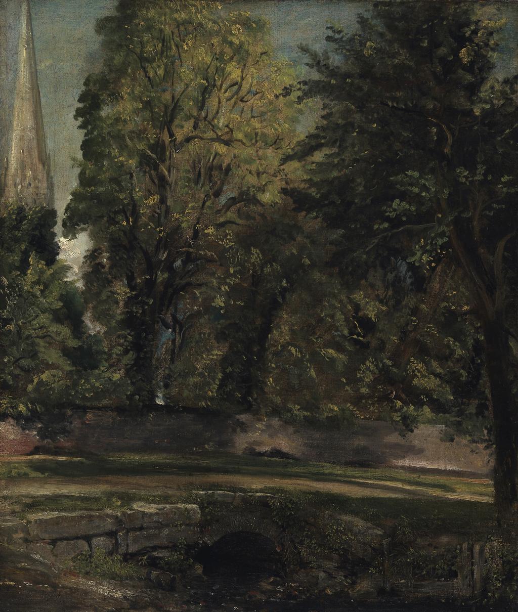 An image of Salisbury. Constable, John (British, 1776-1837). Oil on canvas, height 61.0 cm, width 51.8 cm, circa 1829.